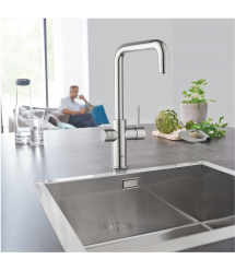 Grohe Смеситель для кухни Blue Home, дл.излива - 223мм, поворотный, 1 рычаг + сенсор, хром