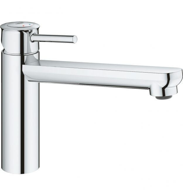 Grohe Смеситель для кухни BauClassic, дл.излива - 222мм, поворотный, 1рычаг, хром