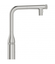 Grohe Смеситель для кухни Accent Smart Control, дл.излива - 201мм, поворотный/вытяжной, вентиль/кнопка, супер сталь