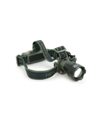 Налобний ліхтарик BP-8099TG, Zoom, 1 режим, корпус метал, водостійкий, живлення від АКБ 18650, індикація заряду, Type-C кабель,