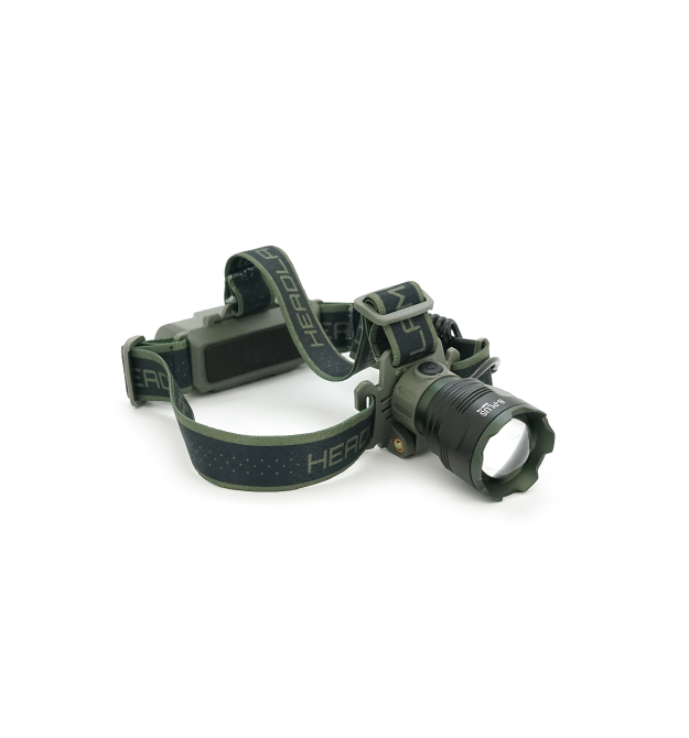 Налобний ліхтарик BP-8099TG, Zoom, 1 режим, корпус метал, водостійкий, живлення від АКБ 18650, індикація заряду, Type-C кабель,