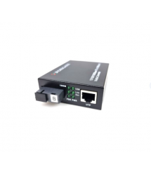 Медіаконвертер FOXGATE EC-Q-1G-1SM-1550nm, 1550 WDM одноволоконний Full - Half duplex, SC 20km (0+70C), + блок живлення 5V 1A