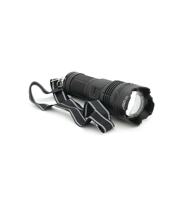 Ліхтар пошуковий YEMAO YM-G501 LED PM60, 4 режими, індикація заряду, живлення від 4*18650, IP65, USB кабель, 245х195х90мм, 1,235