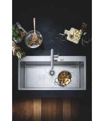 Grohe Мойка кухонная K800, нерж.сталь, прямоугольная, без крыла, 1024x510x200мм, чаша - 1, врезная, нержавеющая сталь