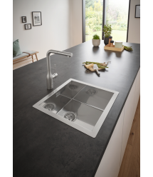 Grohe Мойка кухонная K700, нерж.cталь, прямоуг., без крыла, 550x450x200мм, чаша - 1, универсальная, нержавеющая сталь