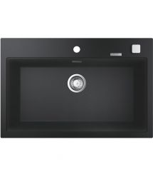 Grohe Мойка кухонная K700, гранит, прямоуг., без крыла, 780x510x220мм, чаша - 1, врезная, черный гранит