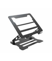 Підставка під ноутбук - планшет L018(покращена) складана, до 17&apos, алюміній, колір чорний, 245*225*30 мм, 1,5 кг