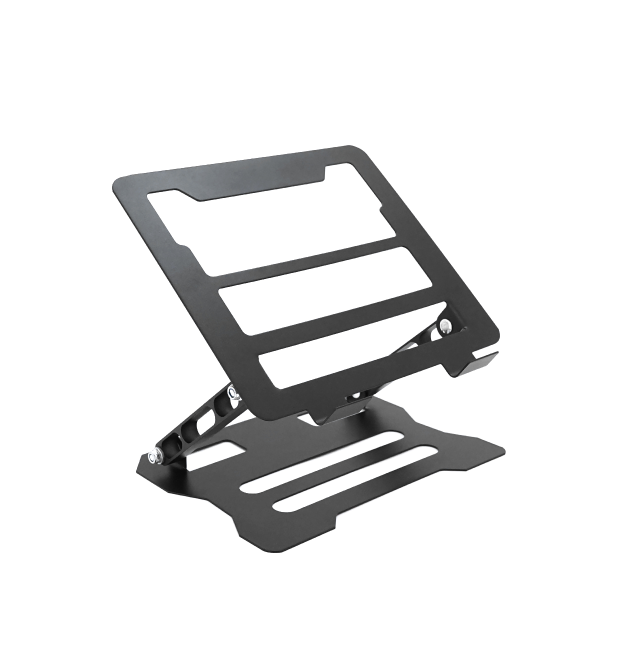 Підставка під ноутбук - планшет L018(покращена) складана, до 17&apos, алюміній, колір чорний, 245*225*30 мм, 1,5 кг