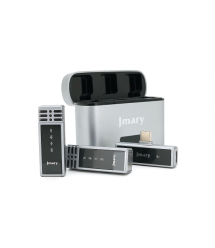 Петличний бездротовий мікрофон Jmary MW-15 (2шт)+ кейс, роз&aposєм Type-C, вбудований акумулятор 70 mAh, Silver, Box