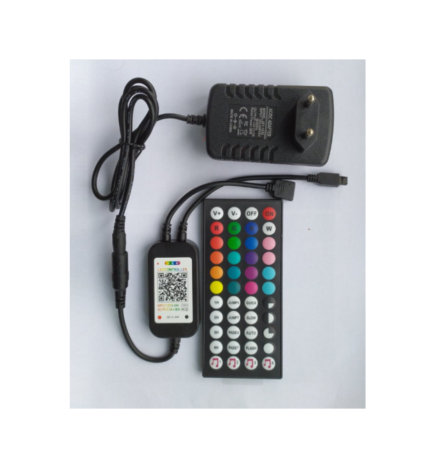 RGB контролер, 5-24В, для 5050 cmd led, блютуз, пульт інфрачервоний, музичний контроль, мобільний телефон, ІЧ-порт, роз&aposєм R