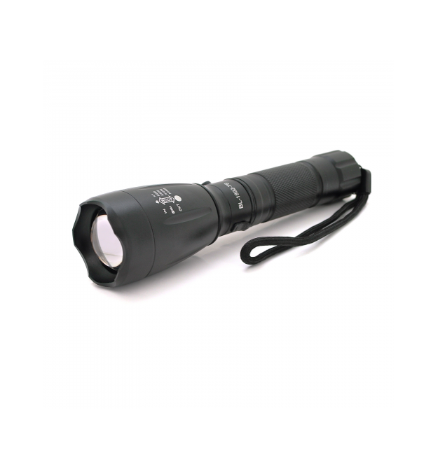 Ліхтарик Bailong BL-1892, Zoom, 3 режими, алюміній, Bailong Li-ion 18650, АЗУ, СЗУ, BOX