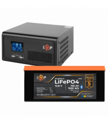 Комплект резервного живлення LogicPower ДБЖ 1000W + літієва (LiFePO4) батарея 1920 Wh