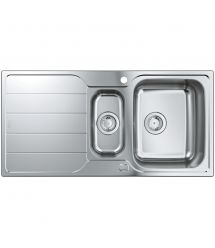 Grohe Мойка кухонная K500, нерж.cталь, прямоуг., с крылом, 1000x500x200мм, чаша - 2, врезная, нержавеющая сталь