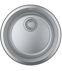 Grohe Мойка кухонная K200, нерж.cталь, круглая, без крыла, 440x440x178мм, чаша - 1, врезная, нержавеющая сталь