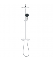 Grohe Душевая система Vitalio Start System 250 со смесителем-термостатом для душа, верхний душ, лейка, крепл. - на стойке, хром
