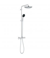 Grohe Душевая система Vitalio Start System 250 со смесителем-термостатом для душа, верхний душ, лейка, крепл. - на стойке, хром