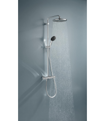 Grohe Душевая система Vitalio Start System 250 со смесителем-термостатом для душа, верхний душ, лейка, крепл. - на стойке, хром