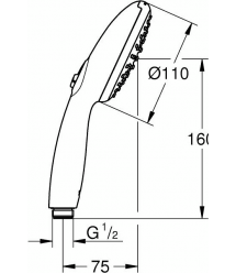 Душевая лейка Grohe Vitalio Start 110 (27946001)