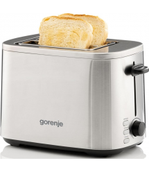 Gorenje Тостер 800Вт, подогрев, разморозка, пластик, серебристый