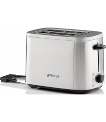 Gorenje Тостер 800Вт, подогрев, разморозка, пластик, серебристый