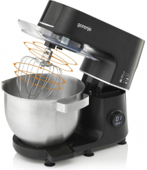 Gorenje Кухонная машина 1000Вт, дисплей, чаша-металл, корпус-металл+пластик, насадок-7, черный