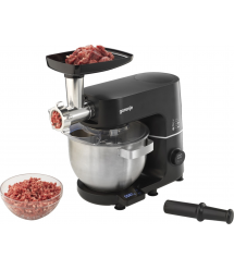 Gorenje Кухонная машина 1000Вт, дисплей, чаша-металл, корпус-металл+пластик, насадок-7, черный