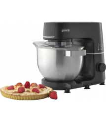 Gorenje Кухонная машина 1000Вт, дисплей, чаша-металл, корпус-металл+пластик, насадок-7, черный