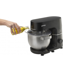 Gorenje Кухонная машина 1000Вт, дисплей, чаша-металл, корпус-металл+пластик, насадок-7, черный