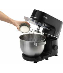 Gorenje Кухонная машина 1000Вт, дисплей, чаша-металл, корпус-металл+пластик, насадок-7, черный