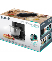 Gorenje Кухонная машина 1000Вт, дисплей, чаша-металл, корпус-металл+пластик, насадок-7, черный