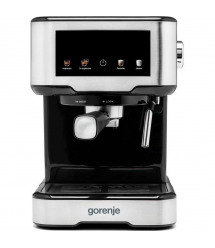 Gorenje Кофеварка рожковая 1.5л, молотый, ручной капучинатор, нерж