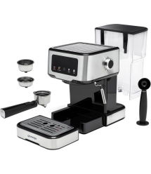 Gorenje Кофеварка рожковая 1.5л, молотый, ручной капучинатор, нерж