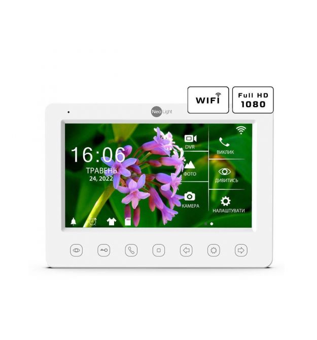 Видеодомофон 7 дюймов с Wi-Fi NeoLight Kappa+ HD WF white