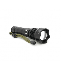 Ліхтарик BP-X718 P90, Zoom, 1 режим, корпус метал, акум 18650, індикація заряду, USB кабель, BOX