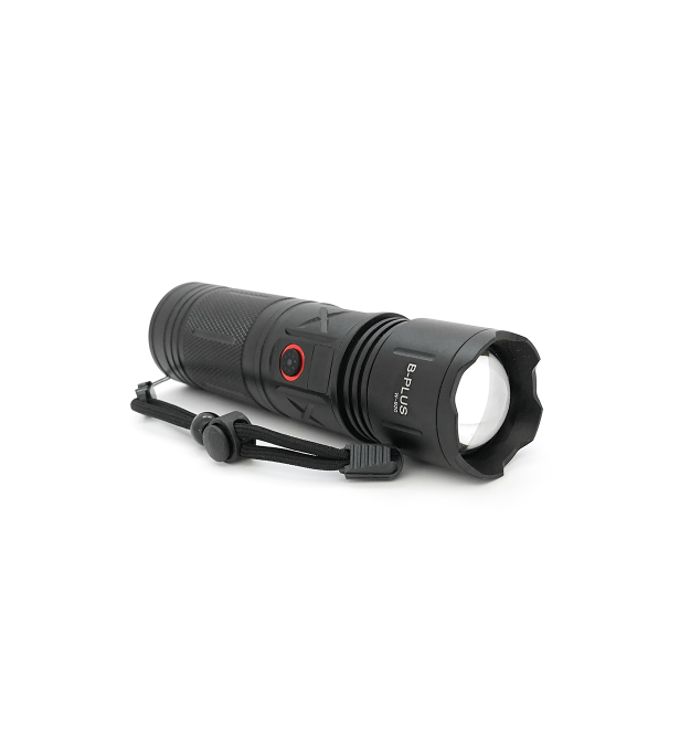 Ліхтар пошуковий BP-W920 LED PM60, Zoom, 4 режими, індикація заряду, живлення від 3*18650, IP65, кабель USB, 210х100х70мм, 0,570