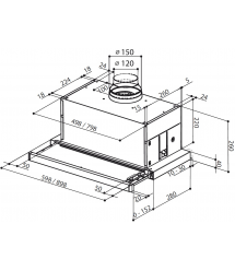 Faber Вытяжка телескопическая, 90см, 1069м.куб/ч, Maxima Ng Eco Ev8 Wh A90, белый