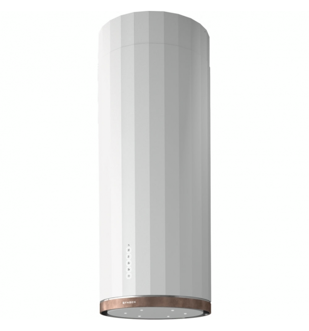 Faber Вытяжка островная, 37см, 1169м.куб/ч, Corinthia Isola Ev8+ Wh Matt/Ts A37, белый матовый