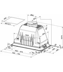 Faber Вытяжка встраиваемая, 70см, 1219м.куб/ч, Inka Lux Smart Ev8 X A70, нерж