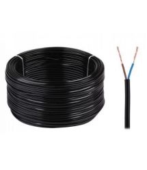 Кабель живлення 2 жили 2х0,5мм², CU, чорний, 100м - 1 бухт