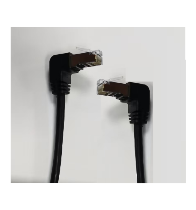 Патч-корд литий UTP, RJ45(кутовий - кутовий), неекранований, UTP5e 0.93m,patch D-4.9mm AWG26 2x90 CU,чорний, Q200
