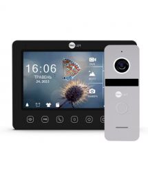 Комплект видеодомофона NeoLight Kappa+ HD WF 7 дюймов и вызывной панели NeoLight Solo Silver