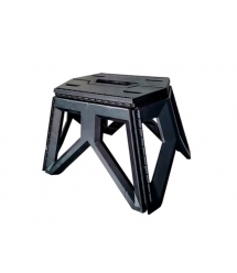 Складаний табурет Voltronic, пластик, до 150 кг, 240х280х340 мм, колір: чорний