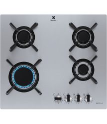 Electrolux Варочная поверхность газовая, 60см, чугун, нерж