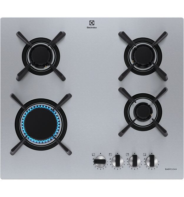 Electrolux Варочная поверхность газовая, 60см, чугун, нерж