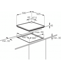 Electrolux Варочная поверхность газовая, 60см, чугун, нерж
