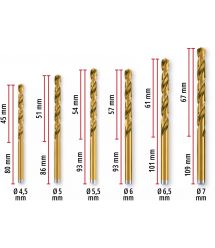 Einhell Набор сверл по металлу, 19шт, 1-10мм, кейс