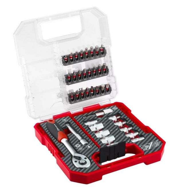 Einhell Набор бит и головок, 1/4" 4-13мм, 37шт, кейс