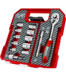 Einhell Набор бит и головок, 1/4" 4-13мм, 37шт, кейс