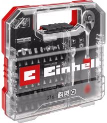 Einhell Набор бит и головок, 1/4" 4-13мм, 37шт, кейс