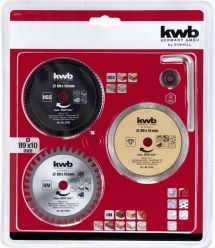 Einhell Диск, набор 3шт, 89x10 мм, алмазный, для древесных материалов и пластика.